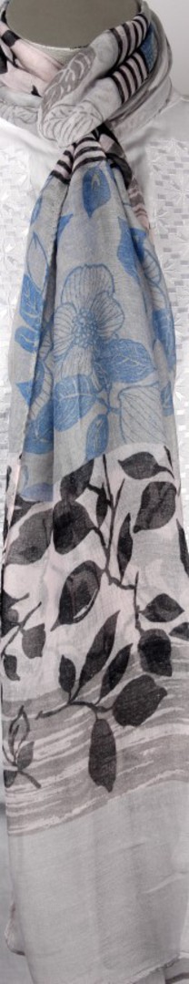 Printed  scarf grey Style:SC/4219/GRY image 0